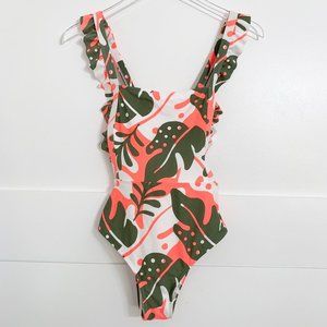 NWT Aerie apron top ruffle strap one piece